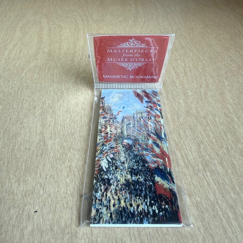 Musée d'Orsay Magnetic Bookmark Unisex OS Multi NEW Claude Monet Rue Montorgueil